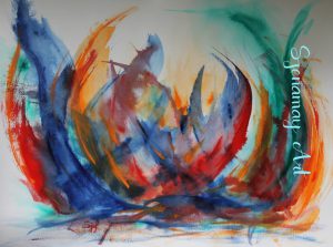 Abstract modern art kunst Growing colors